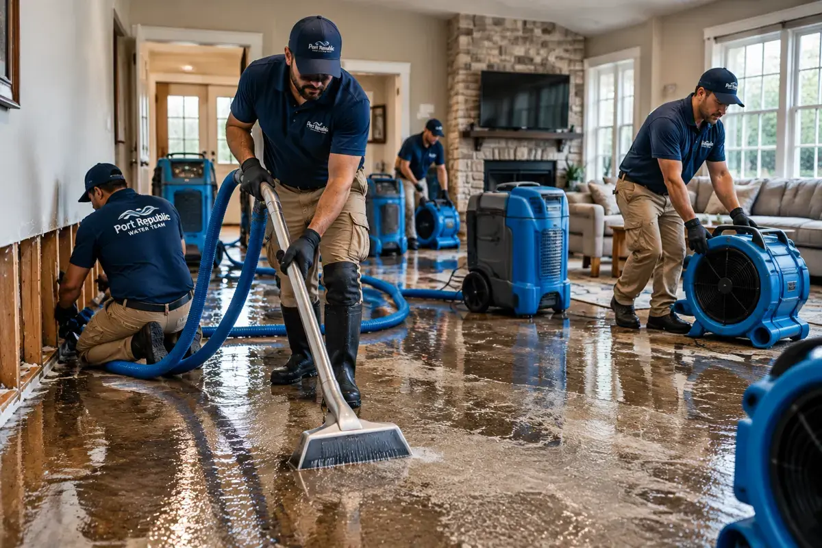 Appliance Leak Water Damage Cleanup — water cleanup and drying