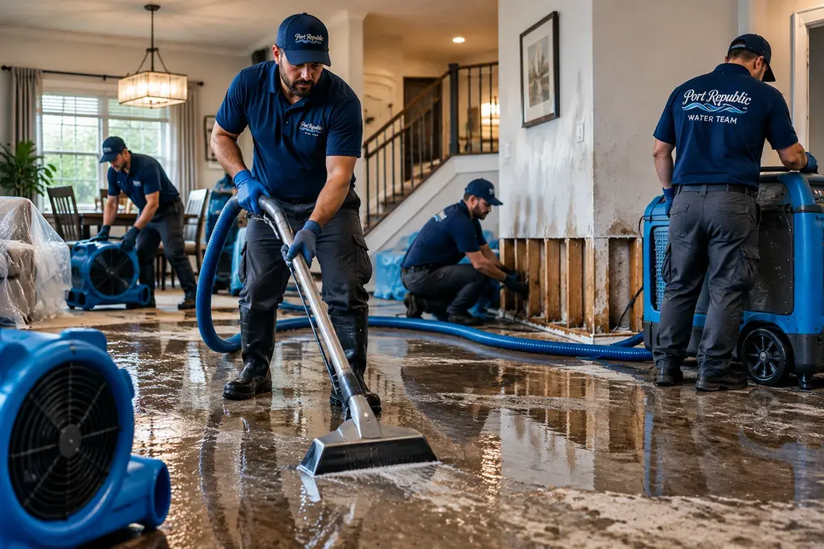Crawl Space Water Damage Cleanup — water cleanup and drying